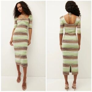Veronica Beard Kante Knit Halter Midi Dress NWT